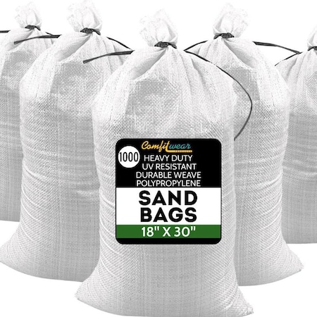Comfitwear Heavy Duty Durable SandBags Empty Woven Sand Bags 18 x 30, 1000PK PSB-1830-1000